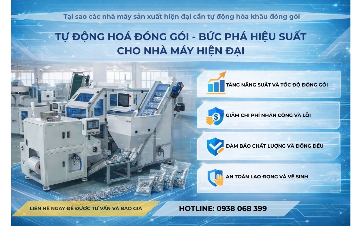 Tại sao các nhà máy sản xuất hiện đại cần tự động hóa khâu đóng gói